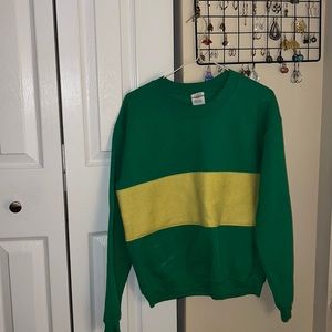 Green and Yellow Crew Neck